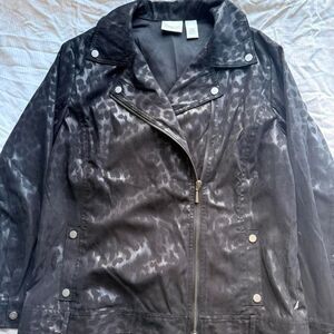 Women's Black leopard print Jacket